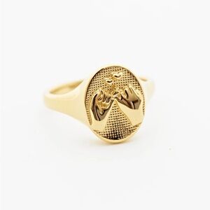 Preowned Rellery Friendship Ring/Promise Ring 18k Gold Over Sterling Silver - 6